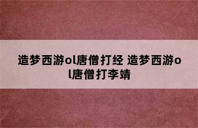 造梦西游ol唐僧打经 造梦西游ol唐僧打李靖